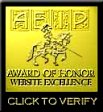 Website Excellence Award of Honor March 18,1999